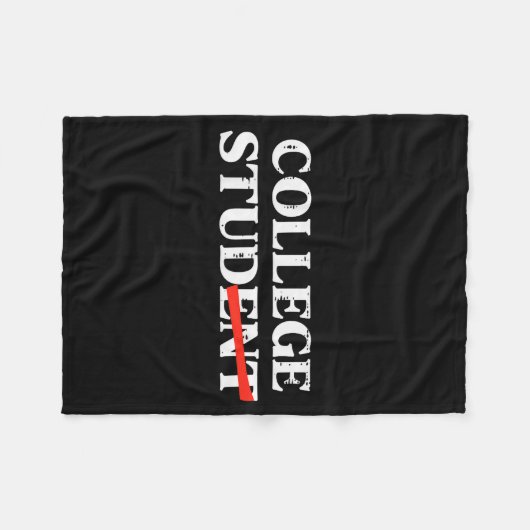 College Stud Student Funny Humor University Party  Fleece Deken (Voorkant (Horizontaal))