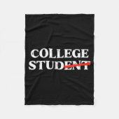 College Stud Student Funny Humor University Party  Fleece Deken (Voorkant)