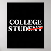 College Stud Student Funny Humor University Party Poster (Voorkant)