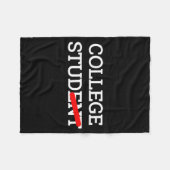 College Stud Student Funny Novelty Gift  Fleece Deken (Voorkant (Horizontaal))