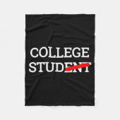 College Stud Student Funny Novelty Gift  Fleece Deken (Voorkant)
