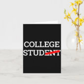 College Stud Student Funny Novelty Gift  Kaart (Gele Bloem)