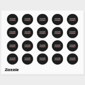 College Stud Student Funny Novelty Gift Ronde Sticker (Vel)