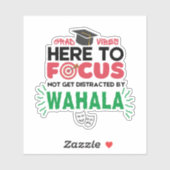 College Student Afstudeerder Vibes NO WAHALA Sticker (Vel)