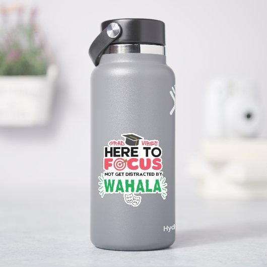 College Student Afstudeerder Vibes NO WAHALA Sticker (HydroFlask)