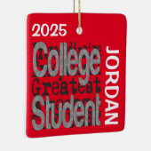 College Student Extraordinaire CUSTOM Keramisch Ornament (Rechts)