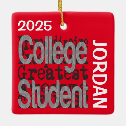 College Student Extraordinaire CUSTOM Keramisch Ornament (Voorkant)
