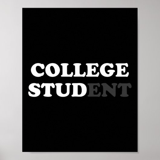 College Student Gifts Voor Mannen College Stud Sar Poster (Voorkant)