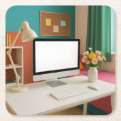 College Student Kamer Onderzetter Set (Voorkant)