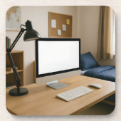 College Student Kamer Plastic Onderzetter Set (Voorkant)