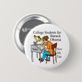 COLLEGE STUDENTEN VOOR OBAMA GIANT BUTTON (Voorkant /achterkant)