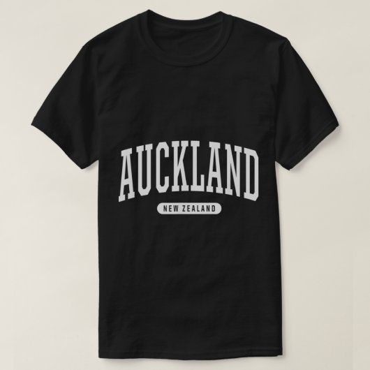 College Style Auckland New Zealand Souvenir Gift T-shirt (Design voorkant)
