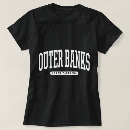 College Style Outer Banks North Carolina Souvenir T-shirt (Design voorkant)