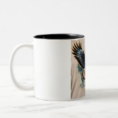 College T-shirt: Hawk Logo Tweekleurige Koffiemok (Links)