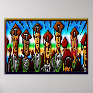 College Tech of High School Afstuderen Print