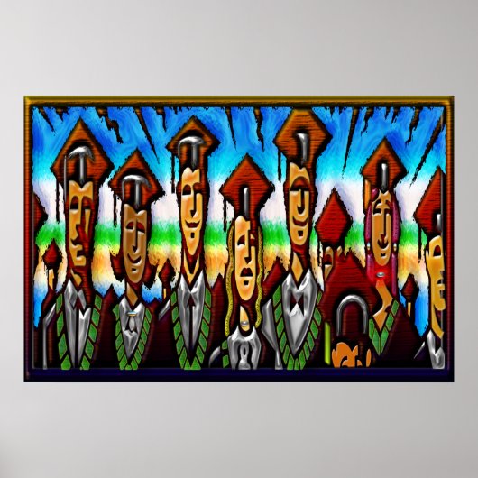 College Tech of High School Afstuderen Print (Voorkant)