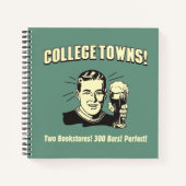 College Towns: 2 Boekwinkels 300 Bars Notitieboek (Voorkant)