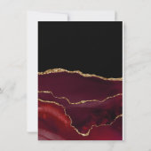 College Trunk Party Elegant Burgundy Black Gold Kaart (Achterkant)