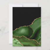 College Trunk Party Elegant Green Gold Marble Kaart (Achterkant)