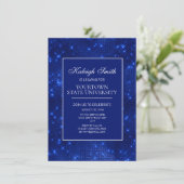 College Trunk Party Elegant Sparkle Navy Blue Inv Kaart (Staand voorkant)