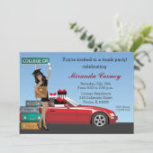 College Trunk Party gaat weg Afstuderen Kaart (Staand voorkant)