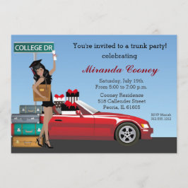 College Trunk Party gaat weg Afstuderen Kaart