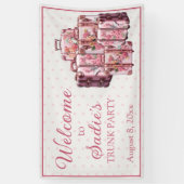 College Trunk Party  Koffers Welkom Spandoek (Verticaal)