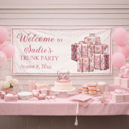 College Trunk Party Koffers Welkom Spandoek