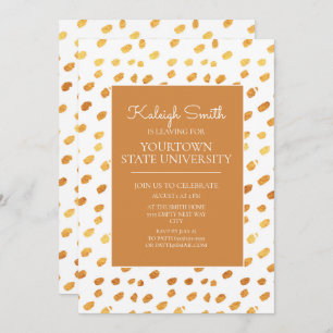 College Trunk Party Modern Gold en White Kaart