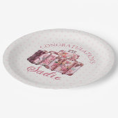 College Trunk Party  Pink Gefeliciteerd Papieren Bordje (Gekanteld)