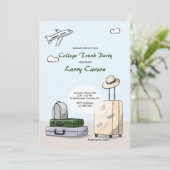 College Trunk Party uitnodiging (mannelijk) (Staand voorkant)