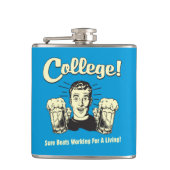 College: Tuurlijk slagen werkend leven Heupfles (Voorkant)