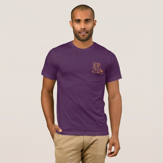 College Uitzicht Cafe - Paarse T-Shirt (Voorkant volledig)