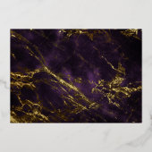 College | Universitaire foto Paars Gold Afstuderen Folie Uitnodiging (Achterkant)