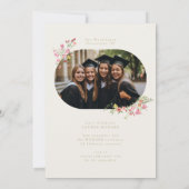 College University Bloemenboog 2 foto Afstudeerder Aankondiging (Achterkant)