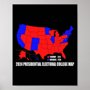 College van kiesmannen voor de presidentsverkiezin poster