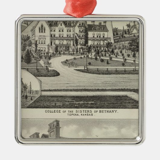 College van zusters van Bethany Metalen Ornament (Voorkant)