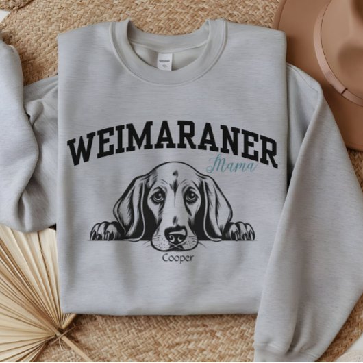 College Varsity Script Weimaraner Mama Trui