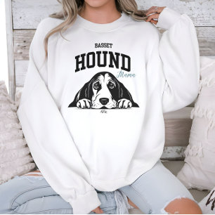 College Varsity Style Basset Hound Mama Hondenlief Trui