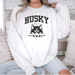 College Varsity Style Schrift Husky Mama Trui