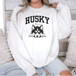 College Varsity Style Schrift Husky Mama Trui