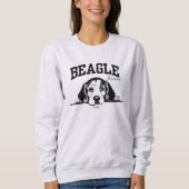 College Varsity Style Script Beagle Mama Hondenlie Trui (Voorkant)