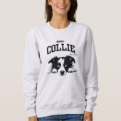 College Varsity Style Script Border Collie Mama Trui (Voorkant)