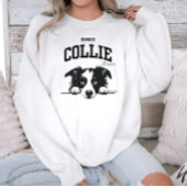 College Varsity Style Script Border Collie Mama Trui