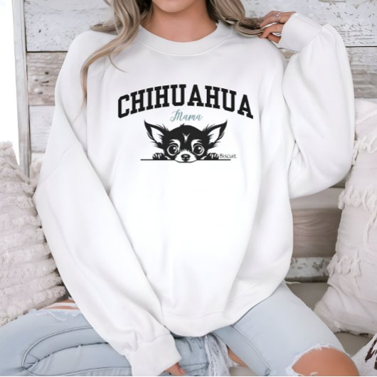 College Varsity Style Script Chihuahua Mama Trui