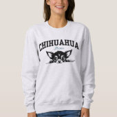 College Varsity Style Script Chihuahua Mama Trui (Voorkant)