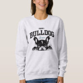 College Varsity Style Script Franse stier hond Mam Trui (Voorkant)