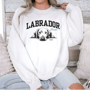 College Varsity Style Script Labrador Mama Trui