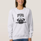 College Varsity Style Script Pug Mama Hondenliefhe Trui (Voorkant)