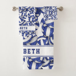 college volleybal speler meisjes naam blauw bad handdoek